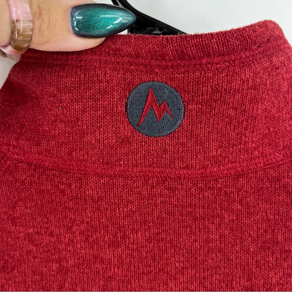 MARMOT Dropline Sweater Dark Red Pullover Fleece XXL Outdoor Active Gorpcore - Picture 7 of 10